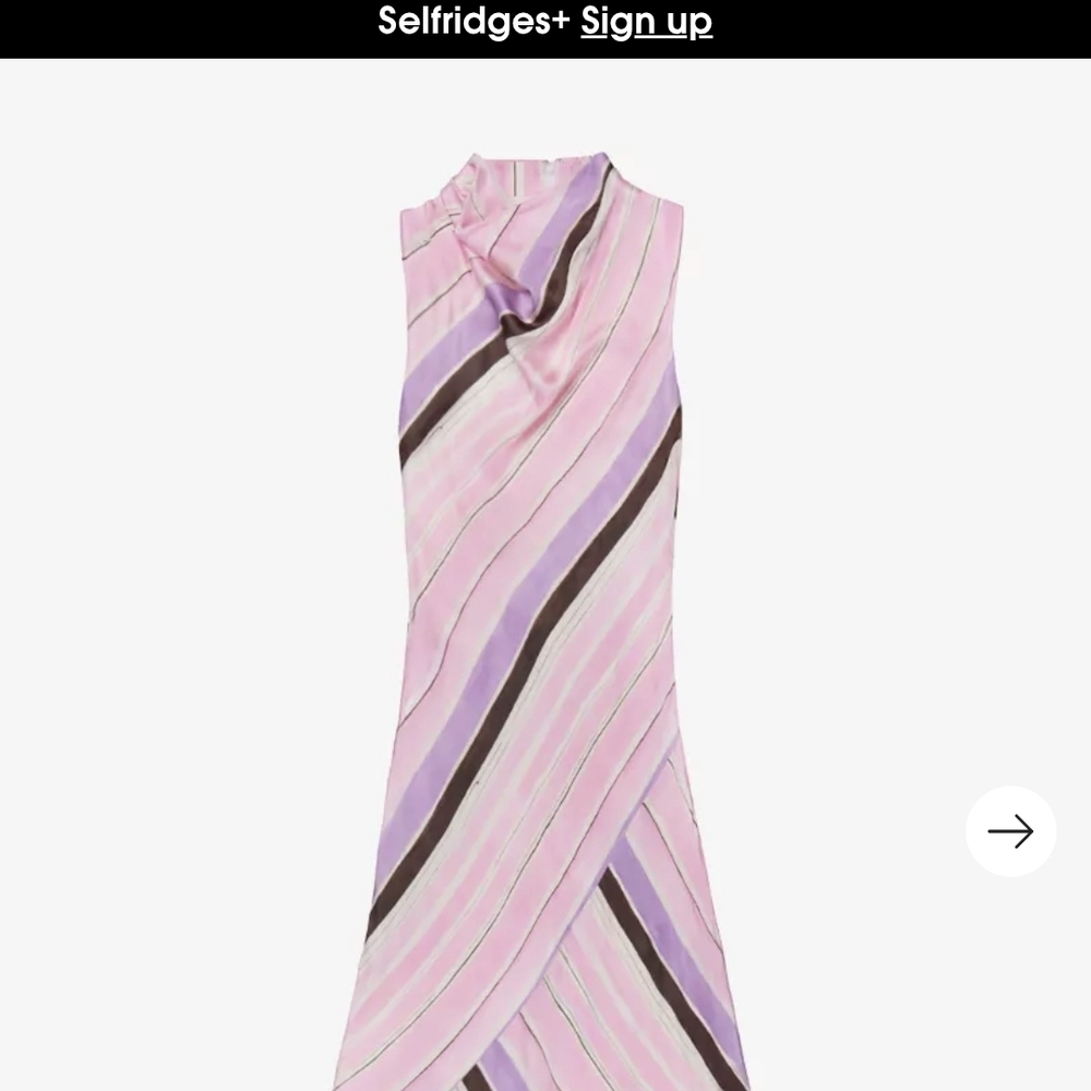 Chic Asymmetrical Pink Striped Dress